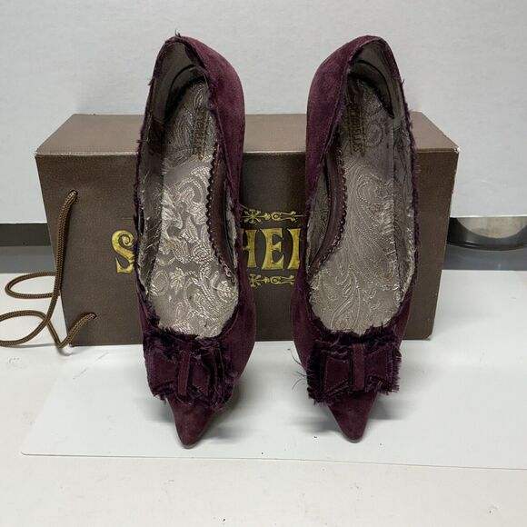 Women’s Seychelles Blackmail Burgundy Suede Kitten Heels, Size 8, Box Inc.‎ - Picture 5 of 13